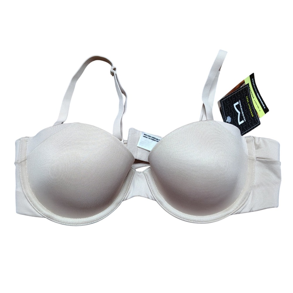 Maidenform Basically Sexy‎ TShirt Strapless Bra 34A Beige Underwire Convertible